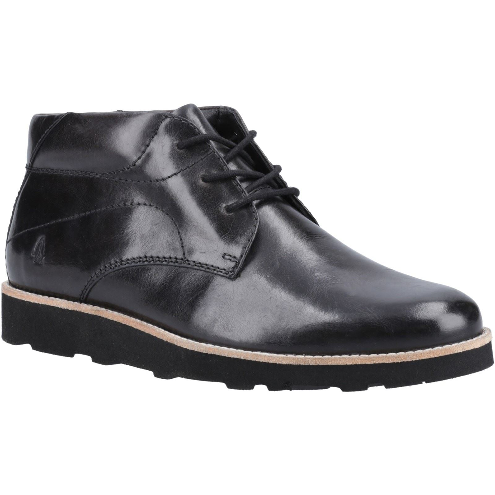 Hush Puppies Kennedy Herren Stiefel Aus Schwarzem Leder