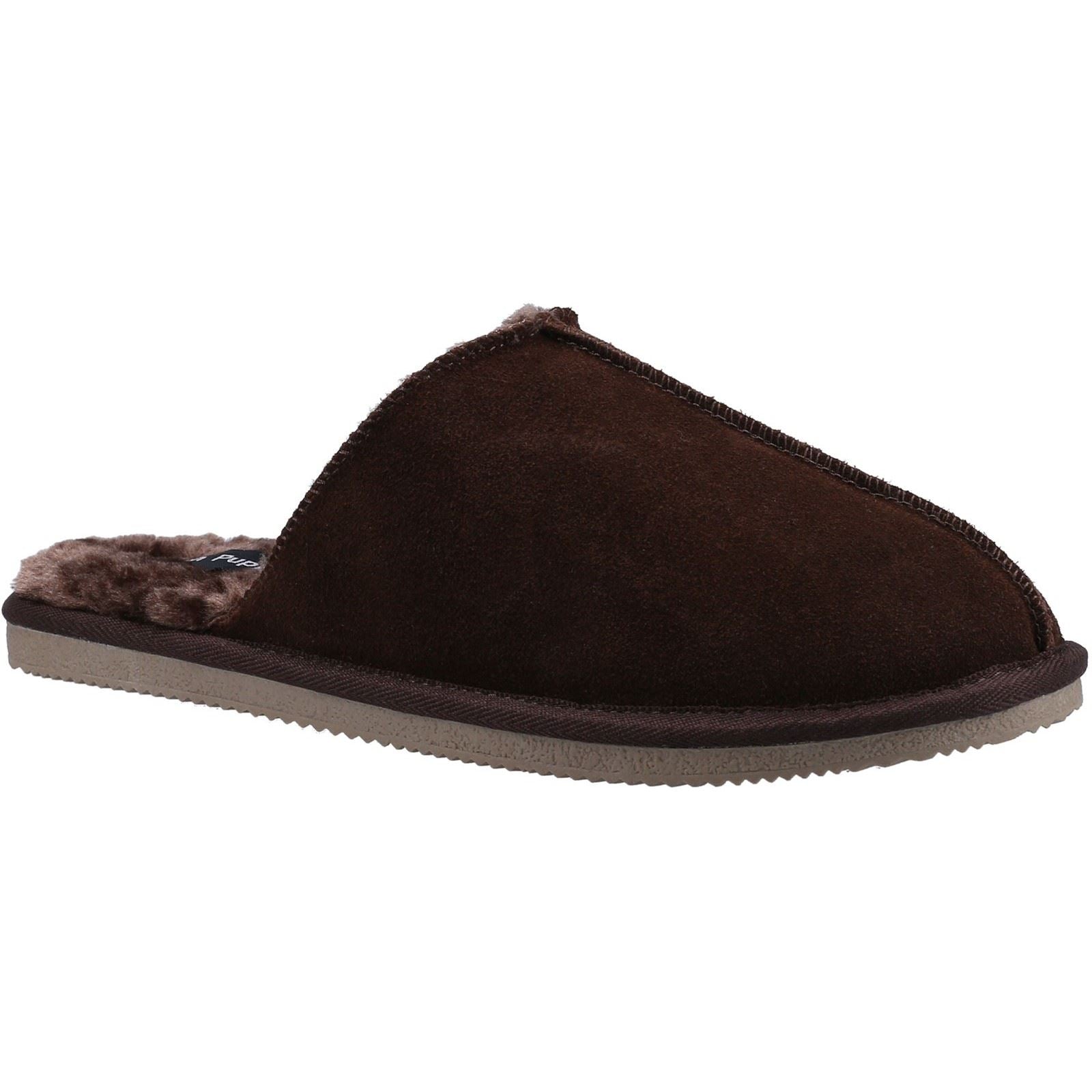 Hush Puppies Coady Wildleder Herren Hausschuhe In Braun
