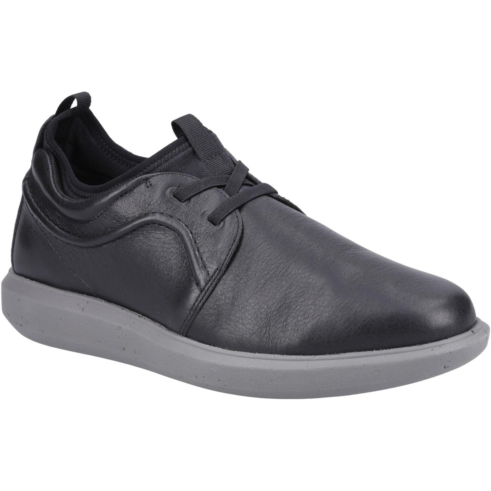 Hush Puppies Niles Leder Herren Schwarz Schnürschuhe