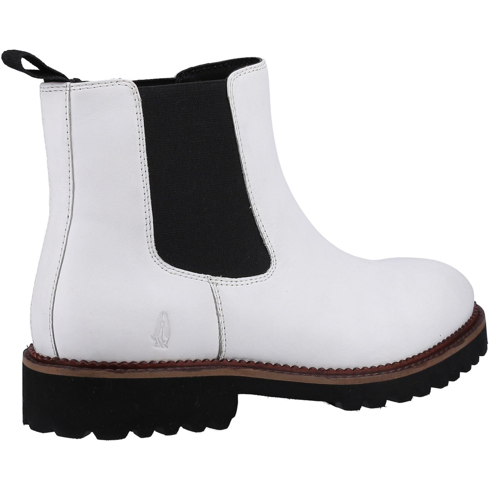 Hush Puppies Gwyneth Chelsea Wildleder Damen Stiefel In Weiß