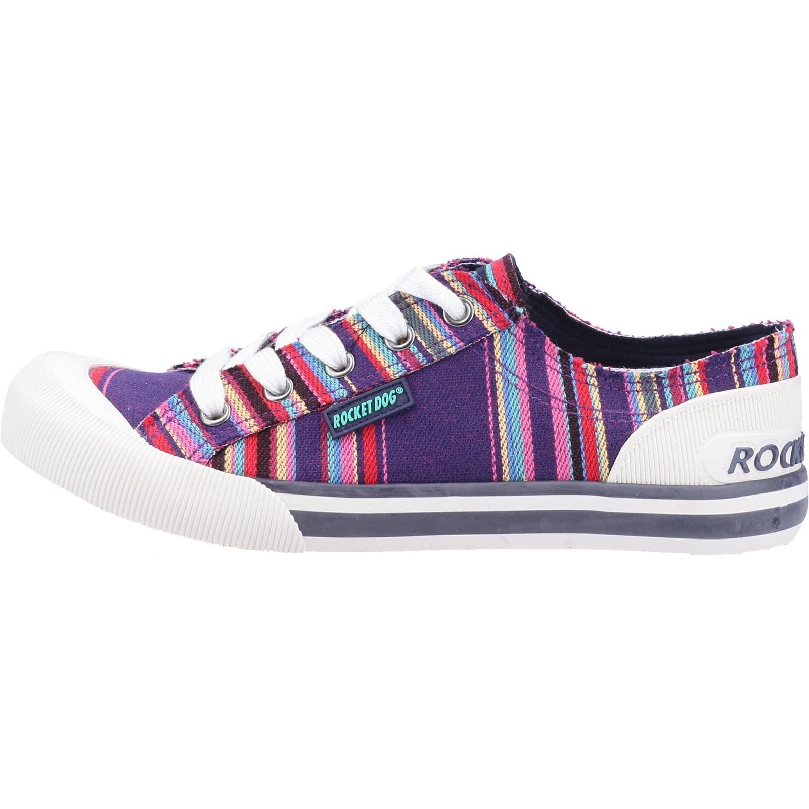 Rocket Dog Jazzin Baumwoll-Damensneaker In Lila-Mehrfarbig