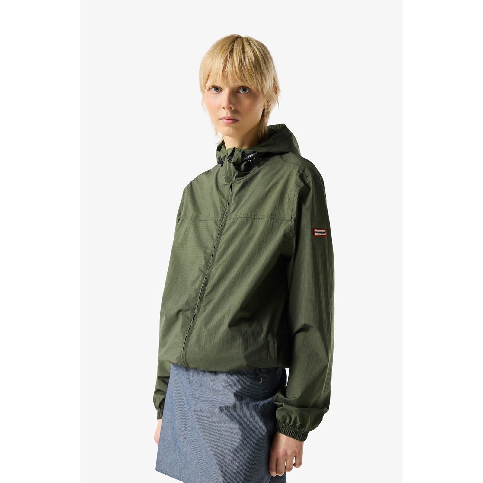 Hunter Packable Rain Verpackbare Regenjacke Unisex Erwachsene Grün