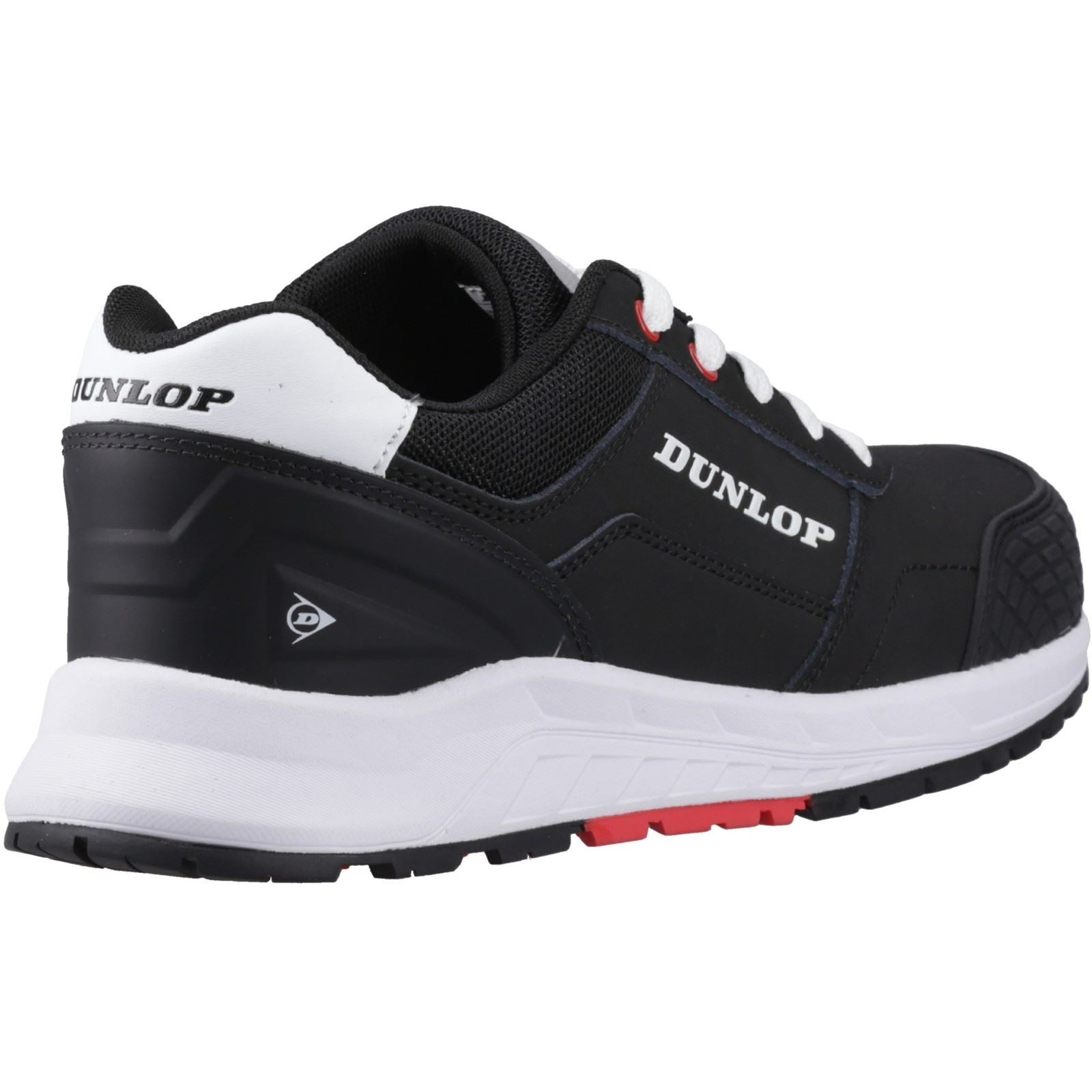 Dunlop Storm Nubuck Herren Sicherheits Sneakers Schwarz/Weiß/Rot
