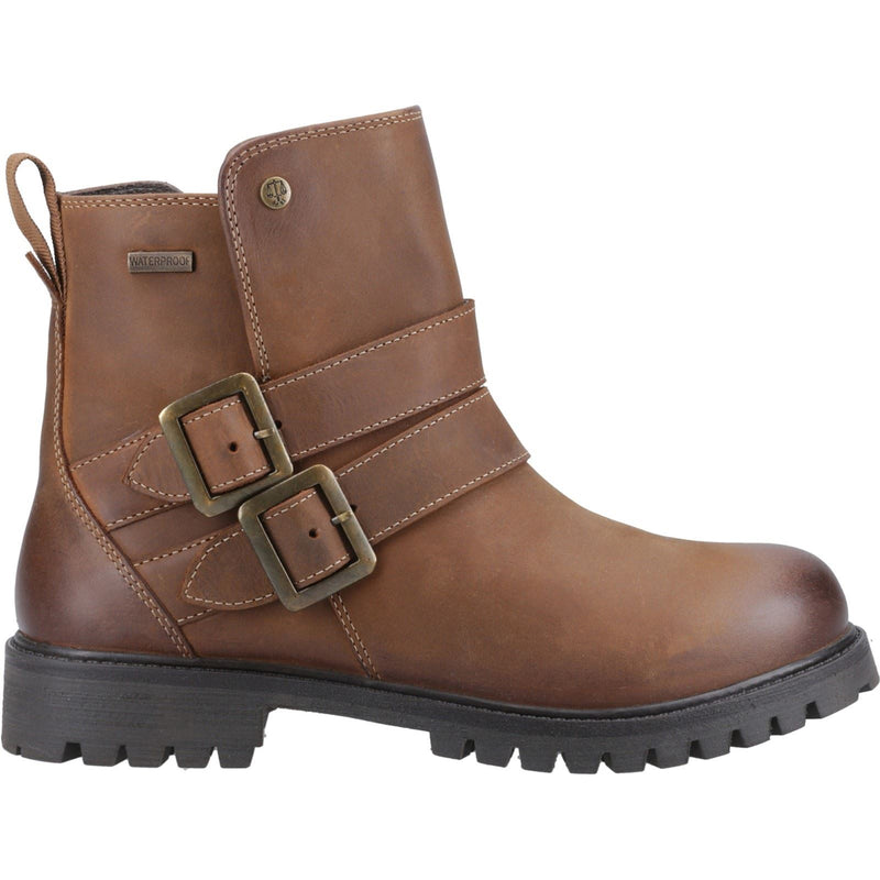 Hunter Ness Damen Lederstiefel in Dunkelbraun