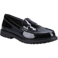 Hush Puppies Verity Slip On Leder-Damen-Patent-Loafer In Schwarz