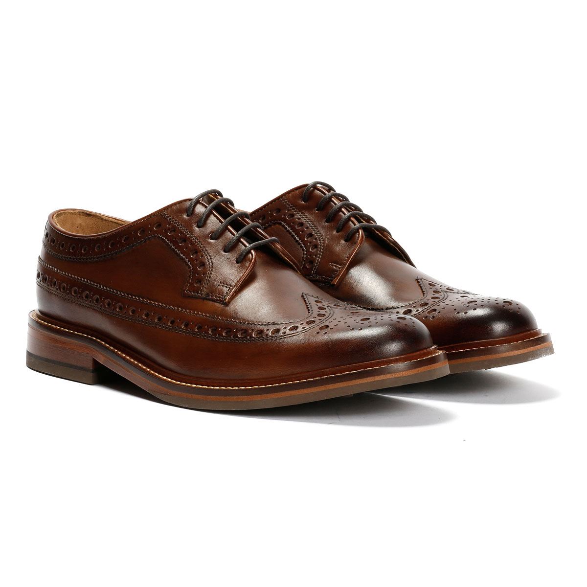 Chapman & Moore Longwing Brogue Country Herren Leder Braune Schnürschuhe