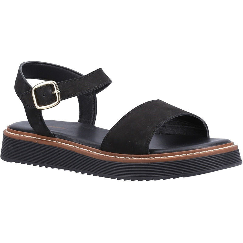 Hush Puppies Cassie Nubuk Damen Sandalen In Schwarz