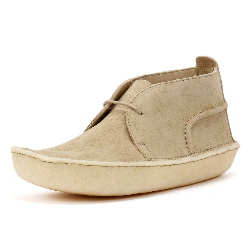 Clarks Originals Desert Rain Herren Stiefel Aus Wildleder In Beige