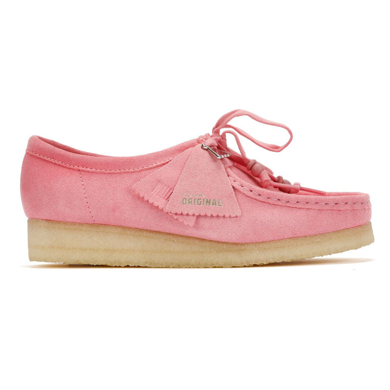 Clarks Originals Wallabee Damen Wildleder Schuhe In Pink