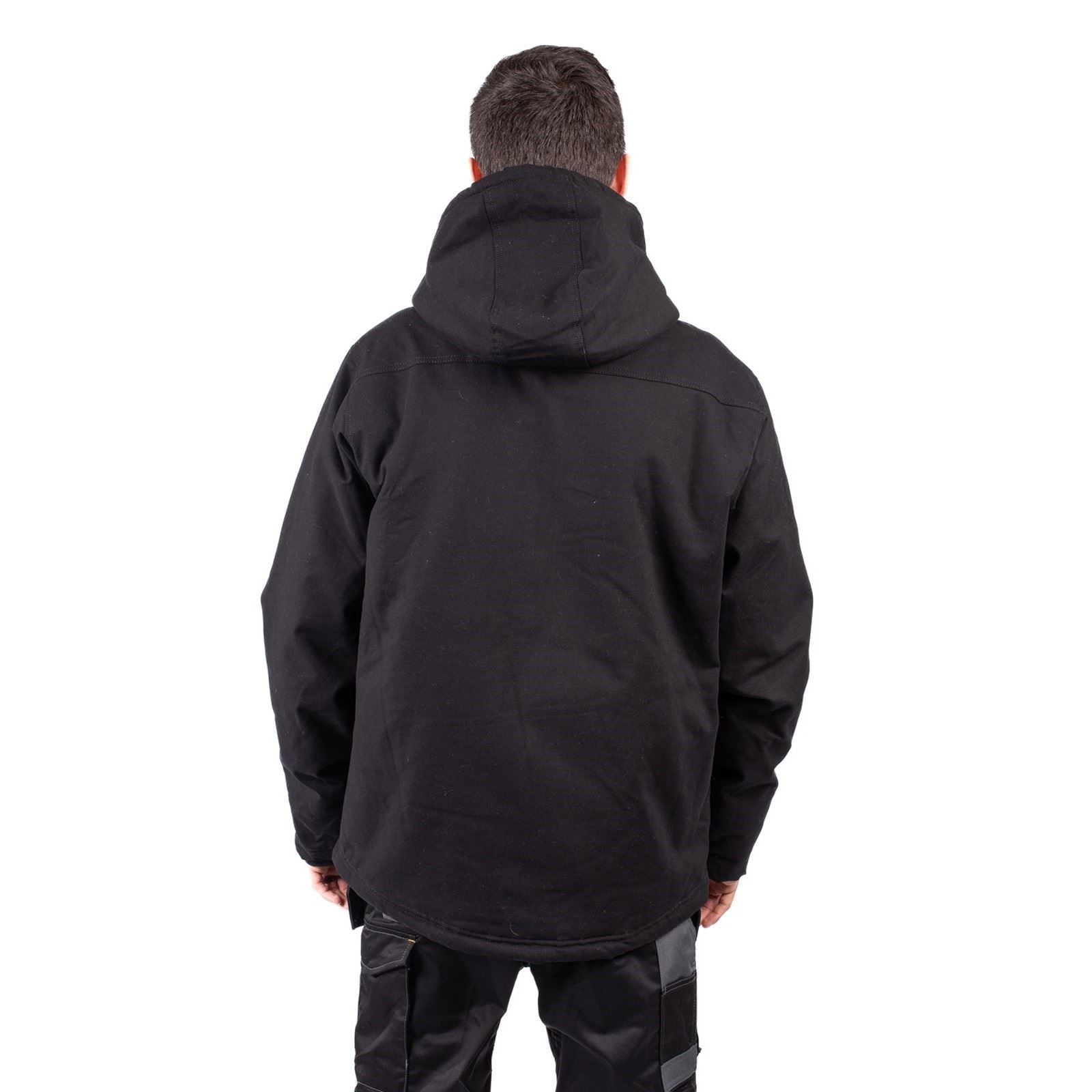 Caterpillar Hooded Sherpa Lined Herren Schwarze Farbe Fleecejacke