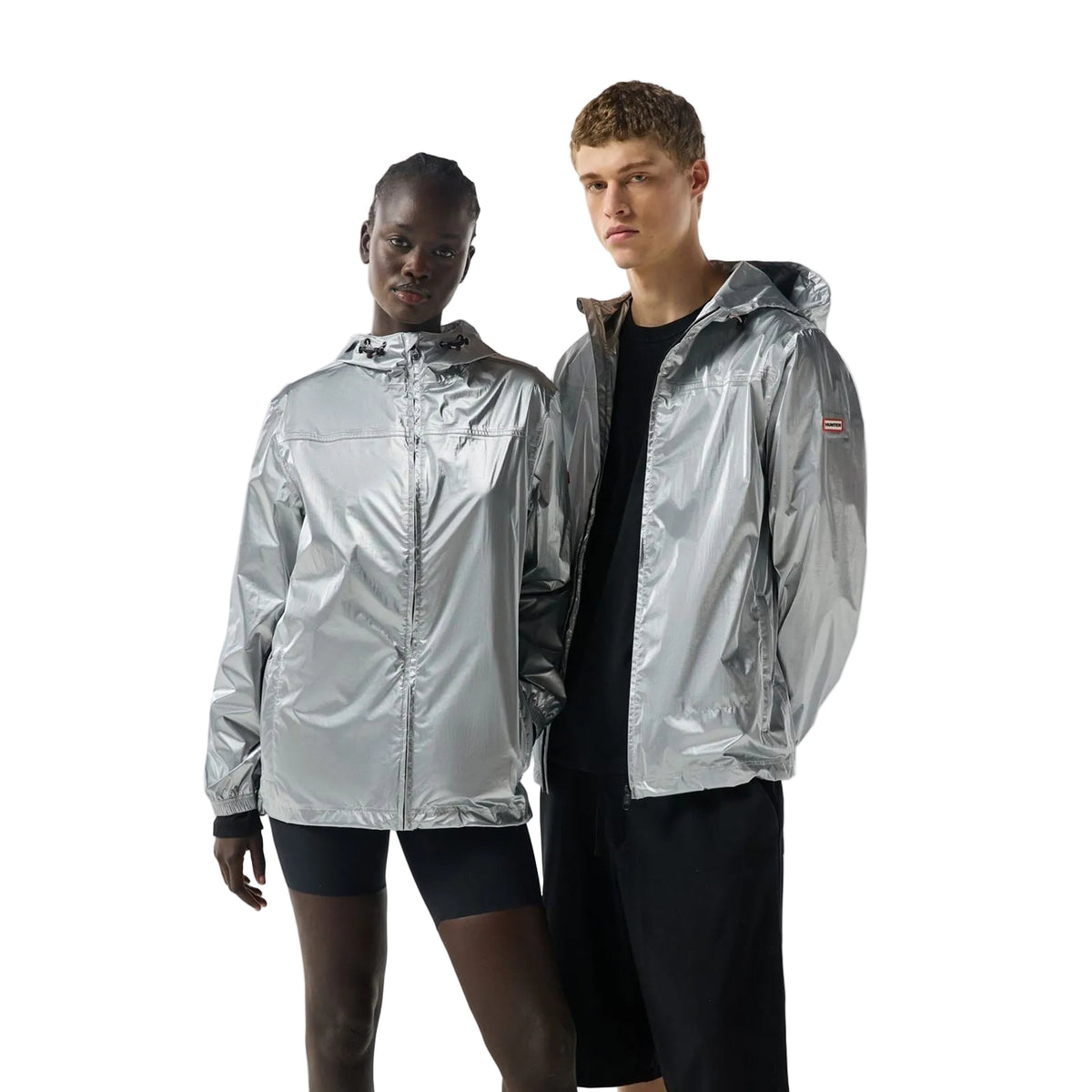 Hunter Packable Packbare Unisex Erwachsenen Silber Regenjacke