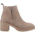 Hush Puppies Felicia Damen Stiefeletten mit Absatz in Taupe aus Wildleder