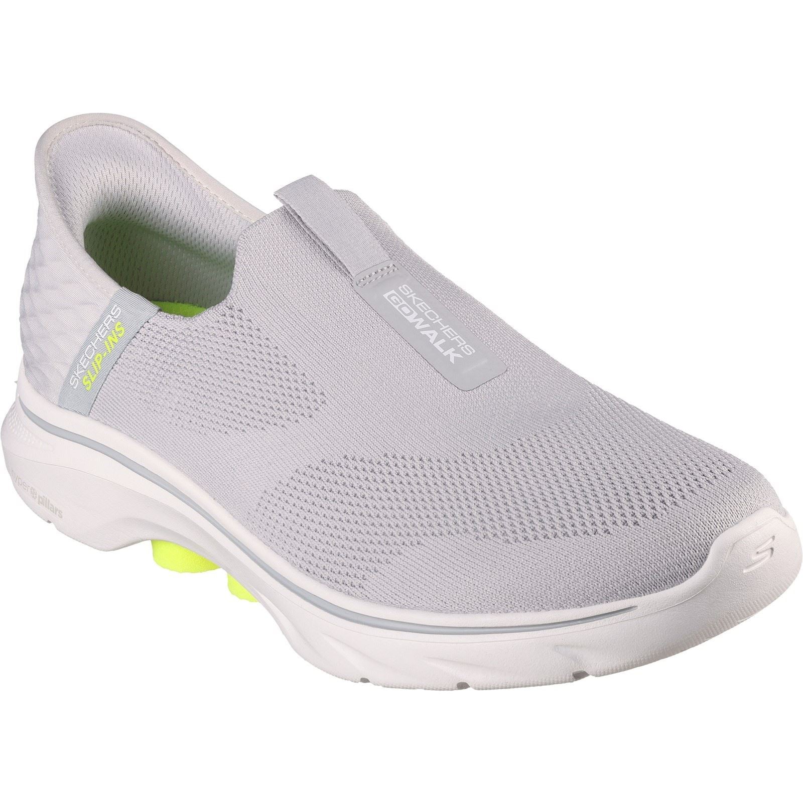 Skechers Skechers Slip-ins: GO WALK 7 - Easy On 2 Slip-Ins: Go Walk 7 - Easy On 2 Mesh Herren-Sneaker In Grau/Gelb