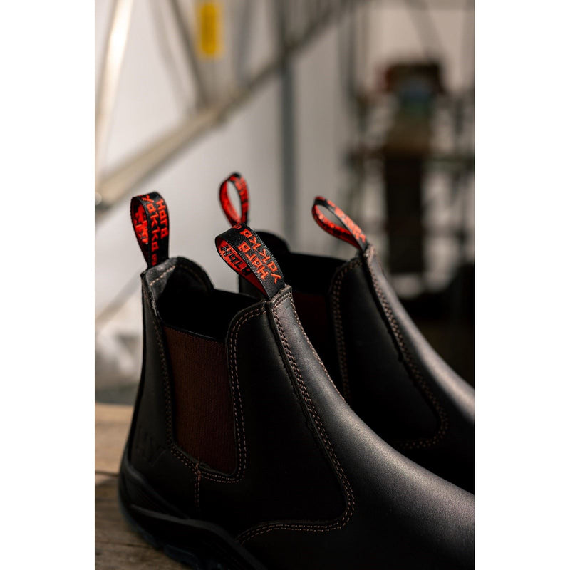Hard Yakka Banjo Lederbraune Sicherheitsstiefel