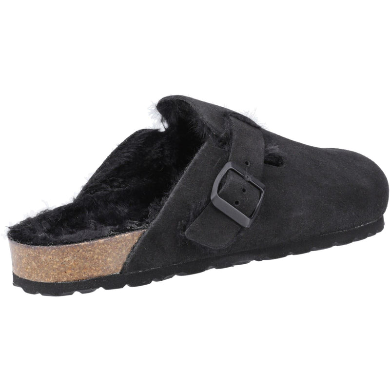 Hush Puppies Jade Leder Damen Schwarze Farbe Hausschuhe
