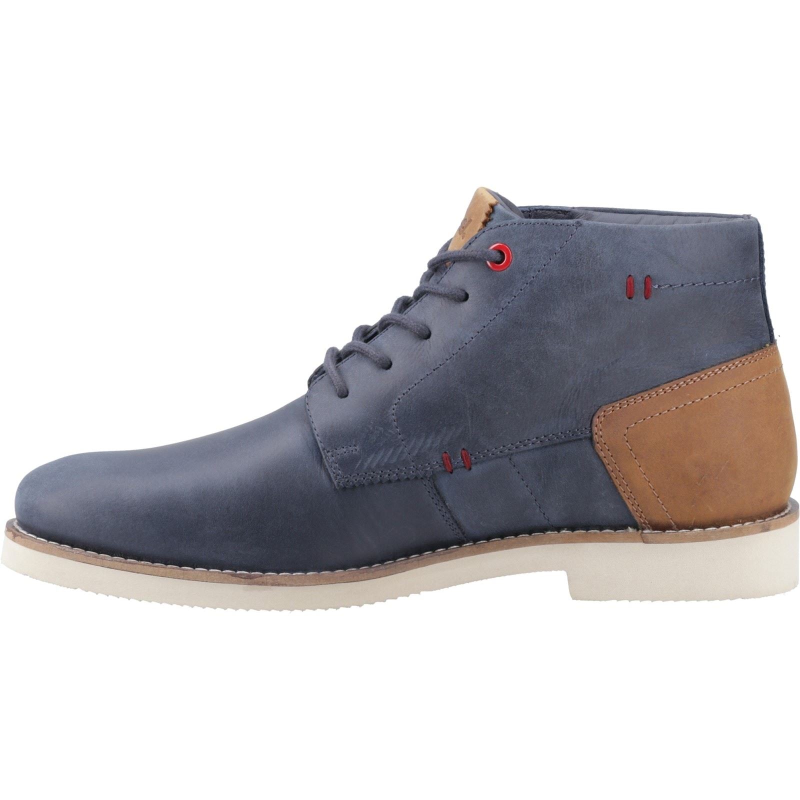 Pod Aries Leder Herren Stiefel In Marineblau