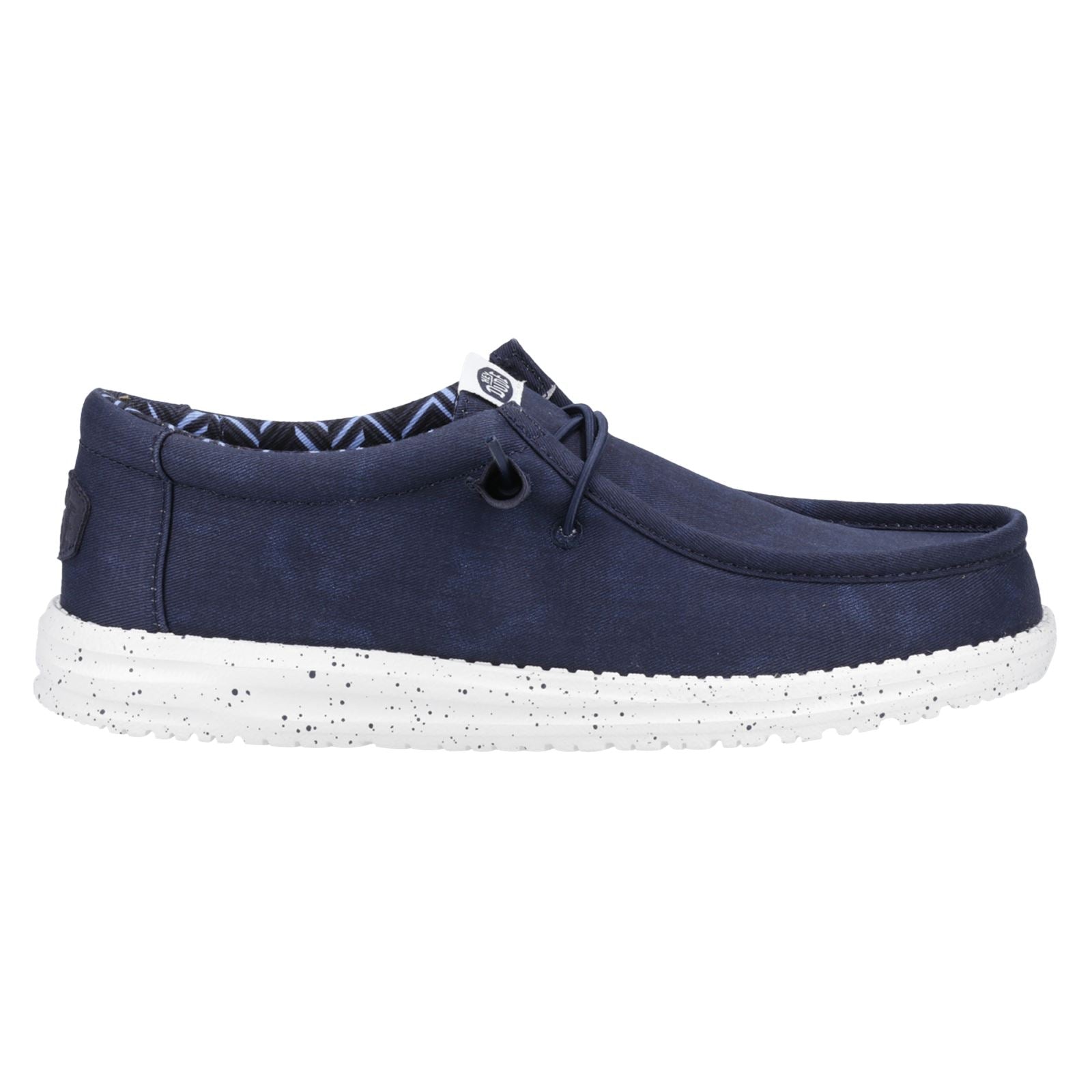 HEYDUDE Wally Canvas 100% Baumwolle Herren Dunkleblaue Bootsschuhe