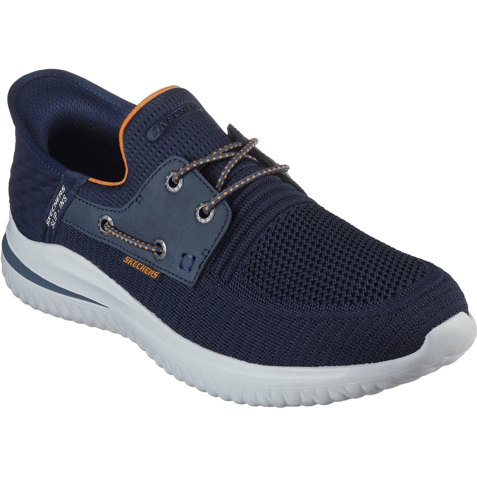 Skechers Delson 3.0 Roth Textile Herren Turnschuhe In Marineblau
