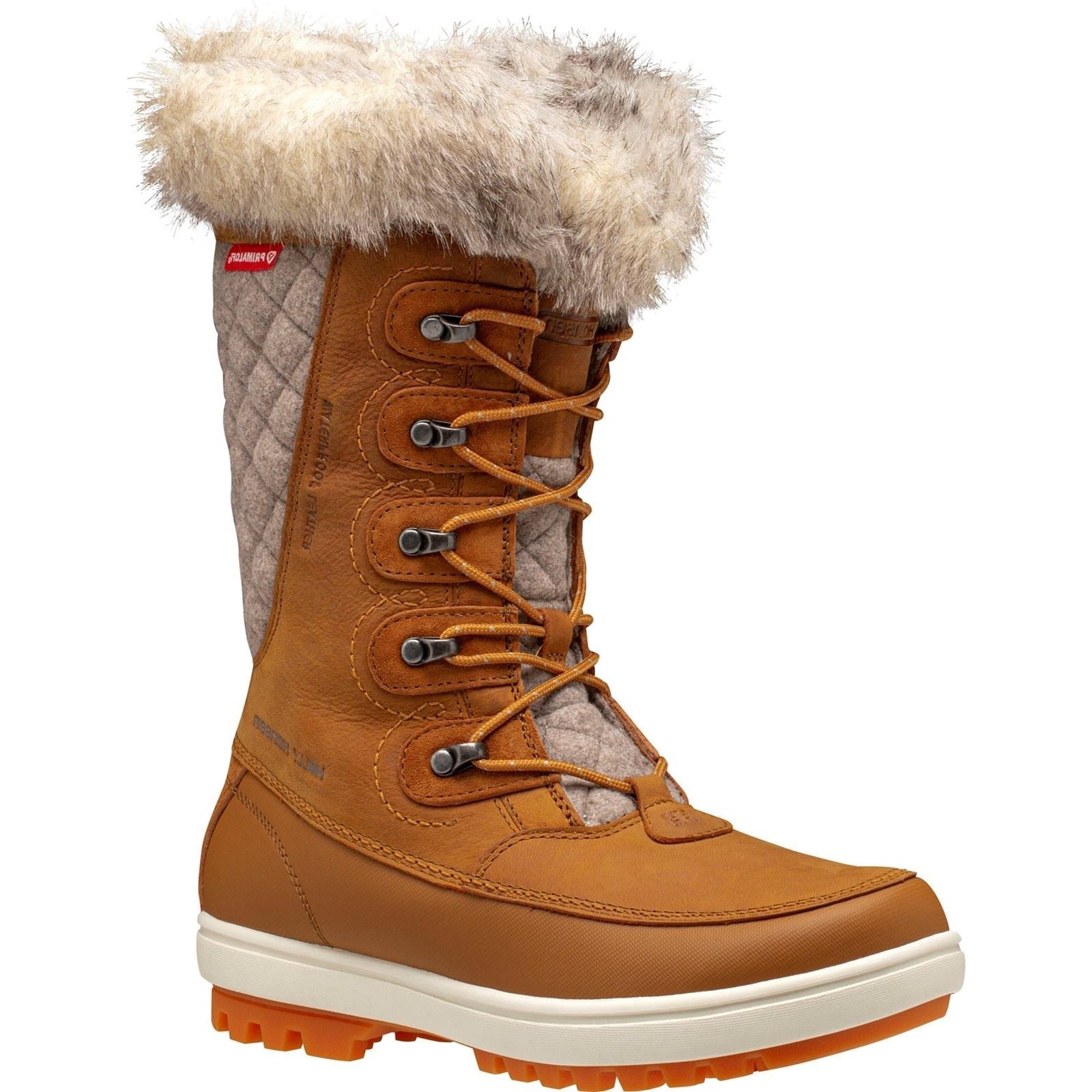 Helly Hansen Sport Garibaldi Damen Winter Stiefel aus Leder in Weizen/Dunkelkhaki neu