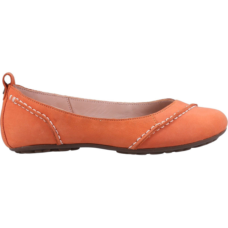 Hush Puppies Janessa Leder Damen Korallen Flats