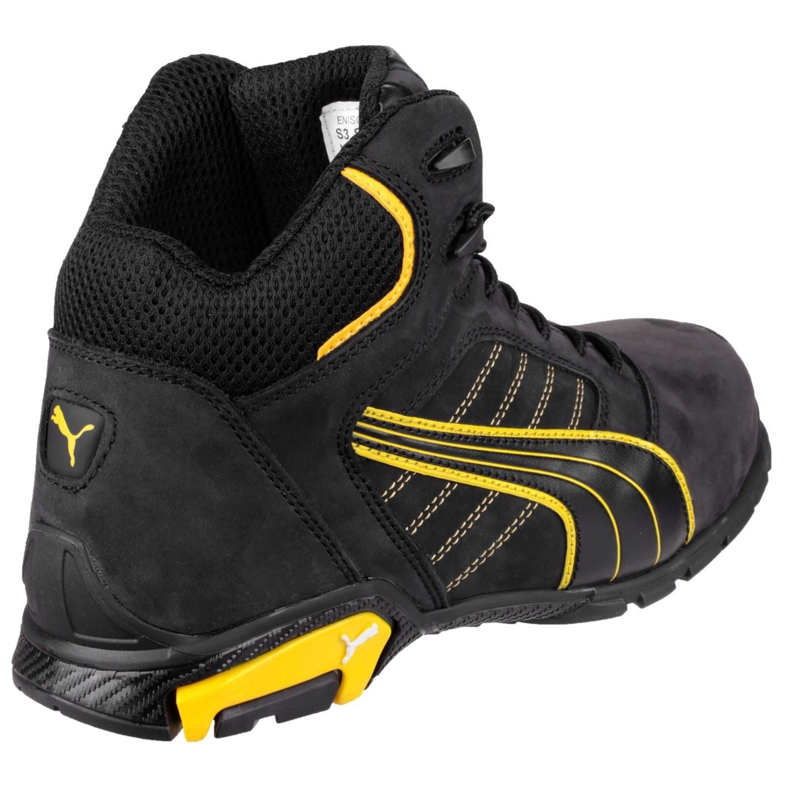 Puma Safety Amsterdam Mid Leder Schwarze Farbe Sicherheitsstiefel