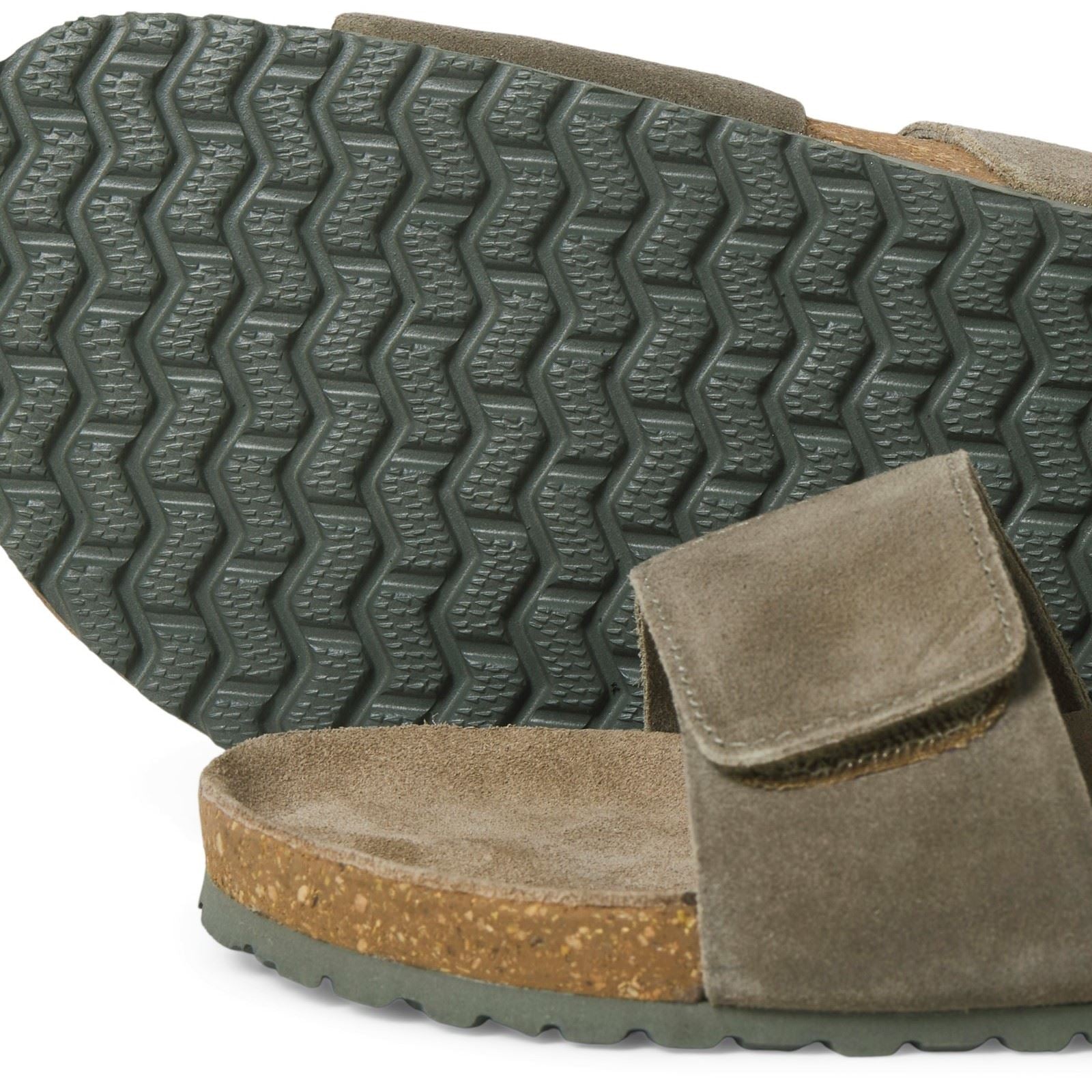 Jack & Jones Malta Wildleder Herren Martini Olive Sandalen
