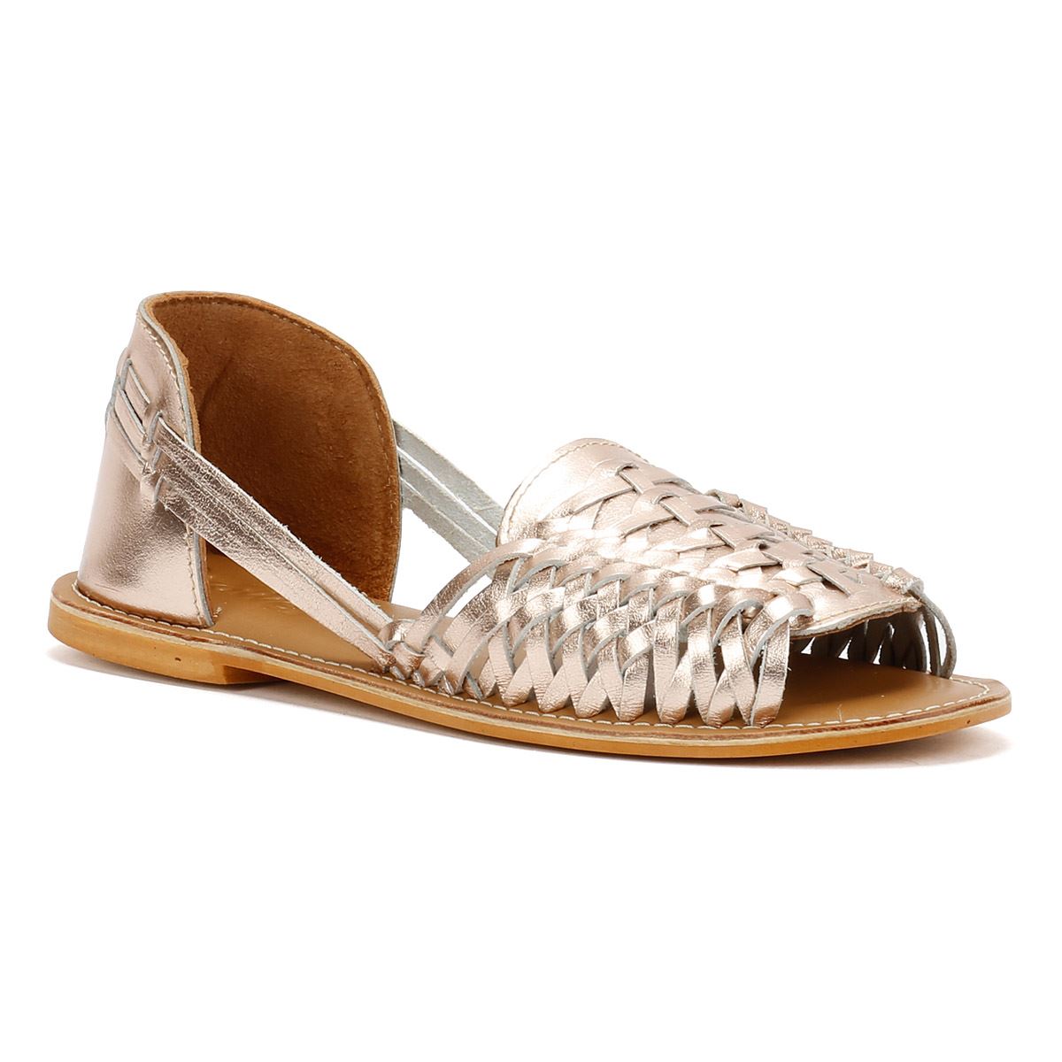 Tower London Hurache Damen Gold Leder Sandalen