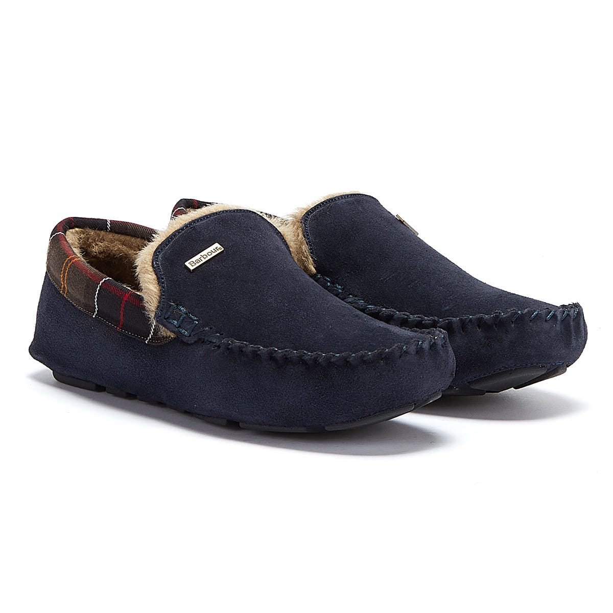 Barbour Herren Navy Monty Hausschuhe
