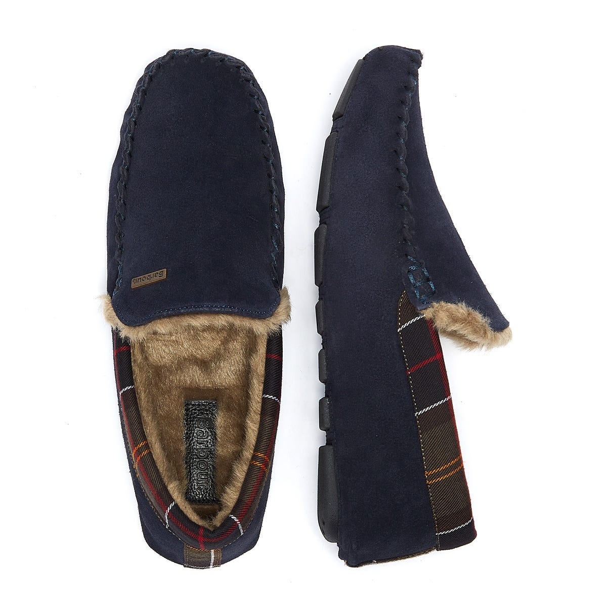 Barbour Herren Navy Monty Hausschuhe