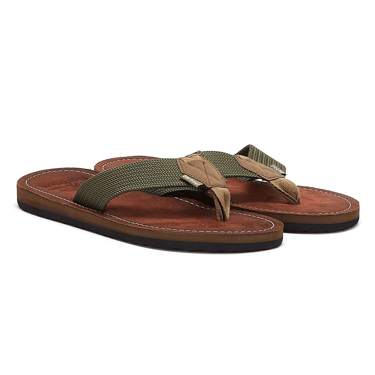 Barbour Toeman Herren Olive Flip Flops