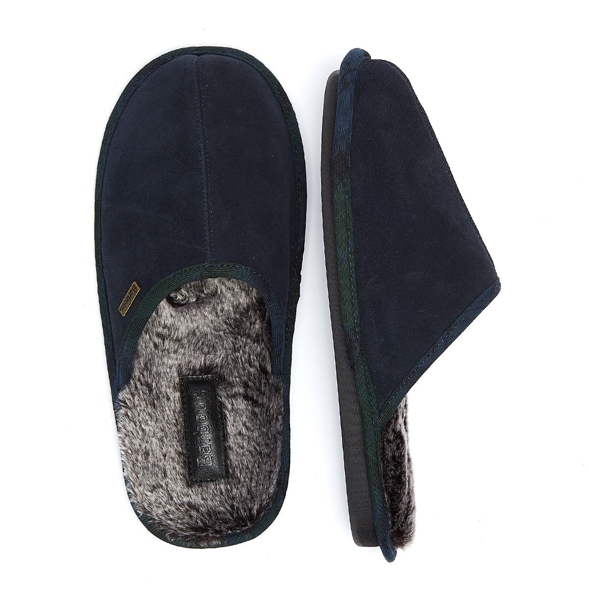 Barbour Junge Wildleder-Herrenhausschuhe In Marineblau