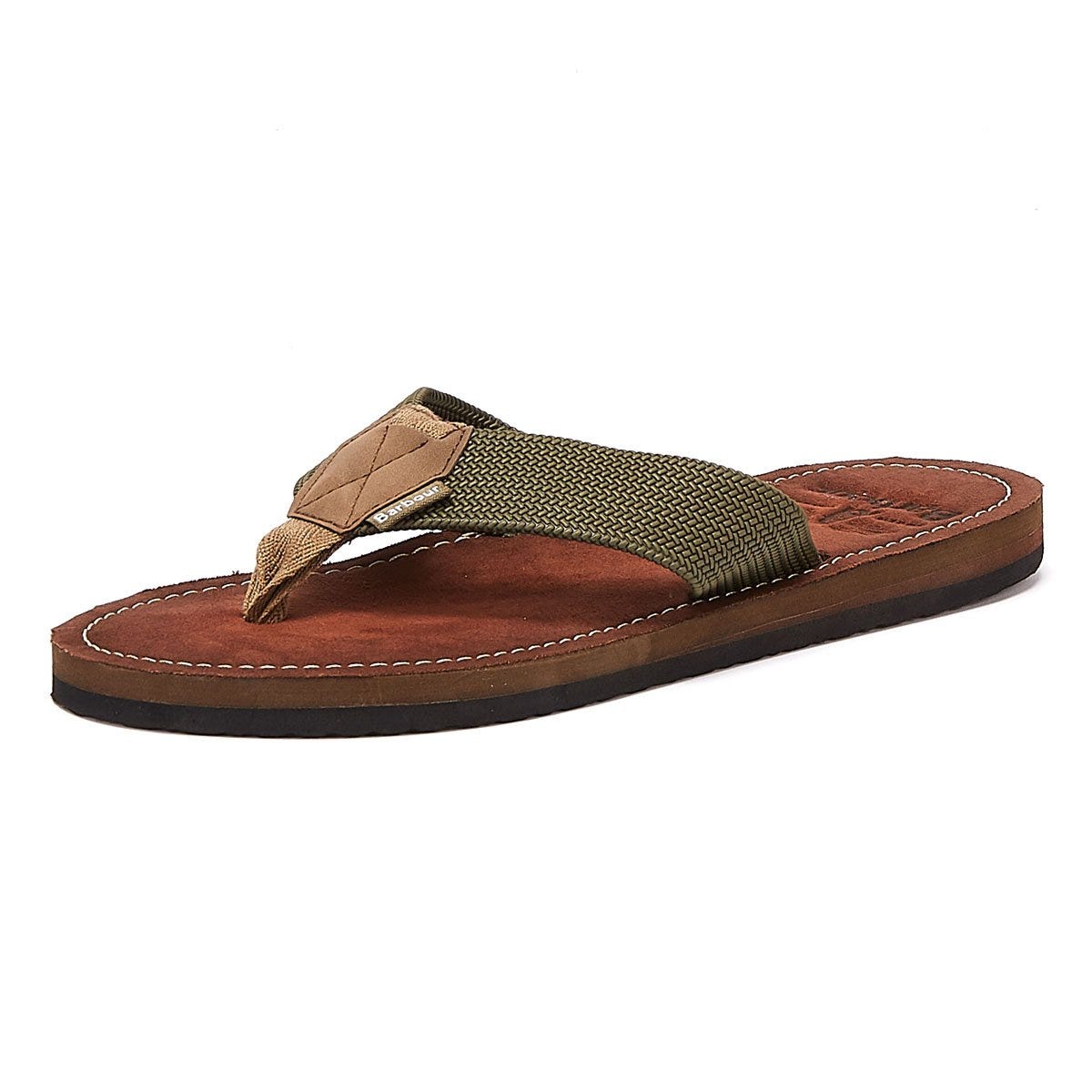 Barbour Toeman Herren Olive Flip Flops
