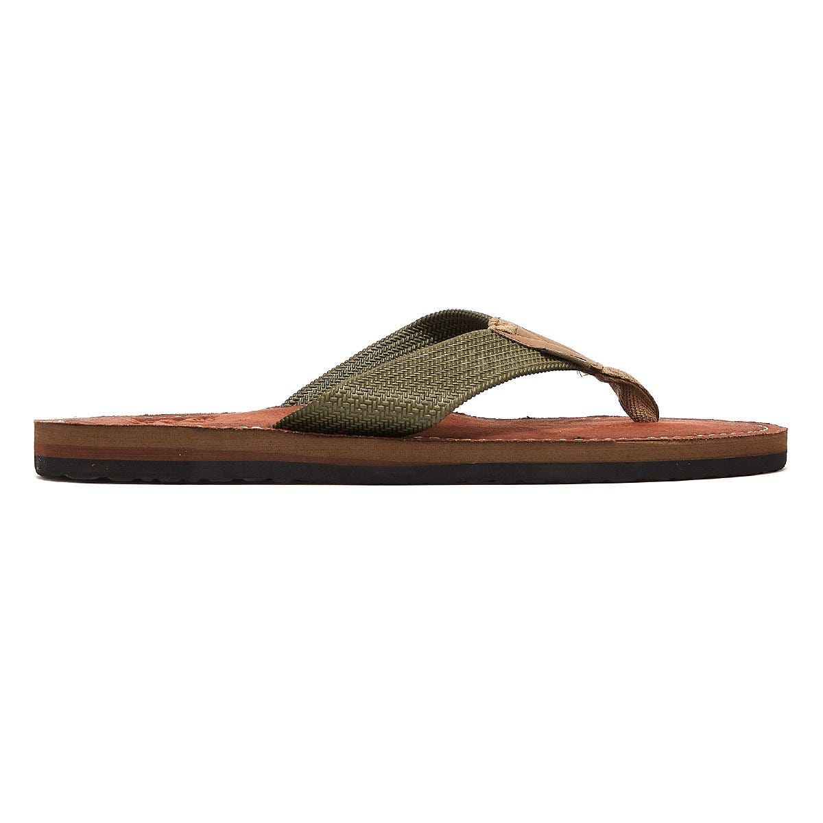 Barbour Toeman Herren Olive Flip Flops