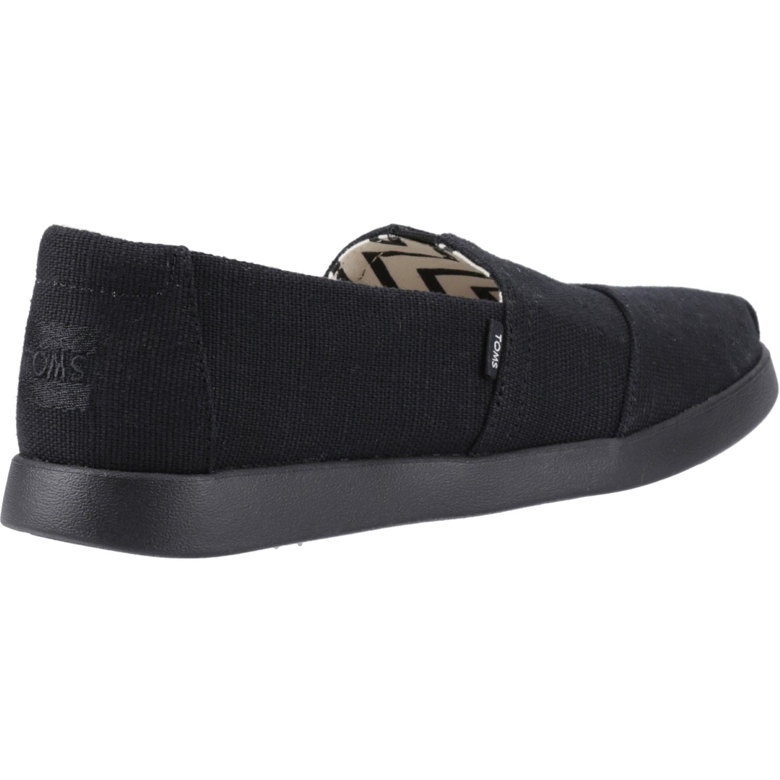 TOMS Alpargata Plus Damen Jute Espadrilles In Schwarz/Schwarz