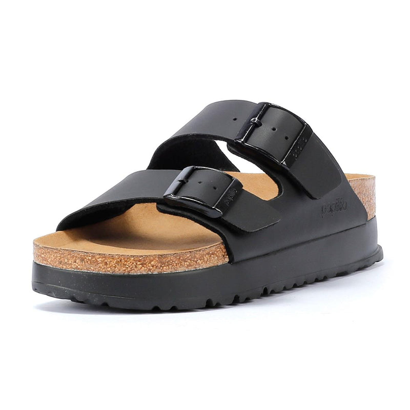 Birkenstock Arizona Flex Platform Damen-Sandalen In Schwarz