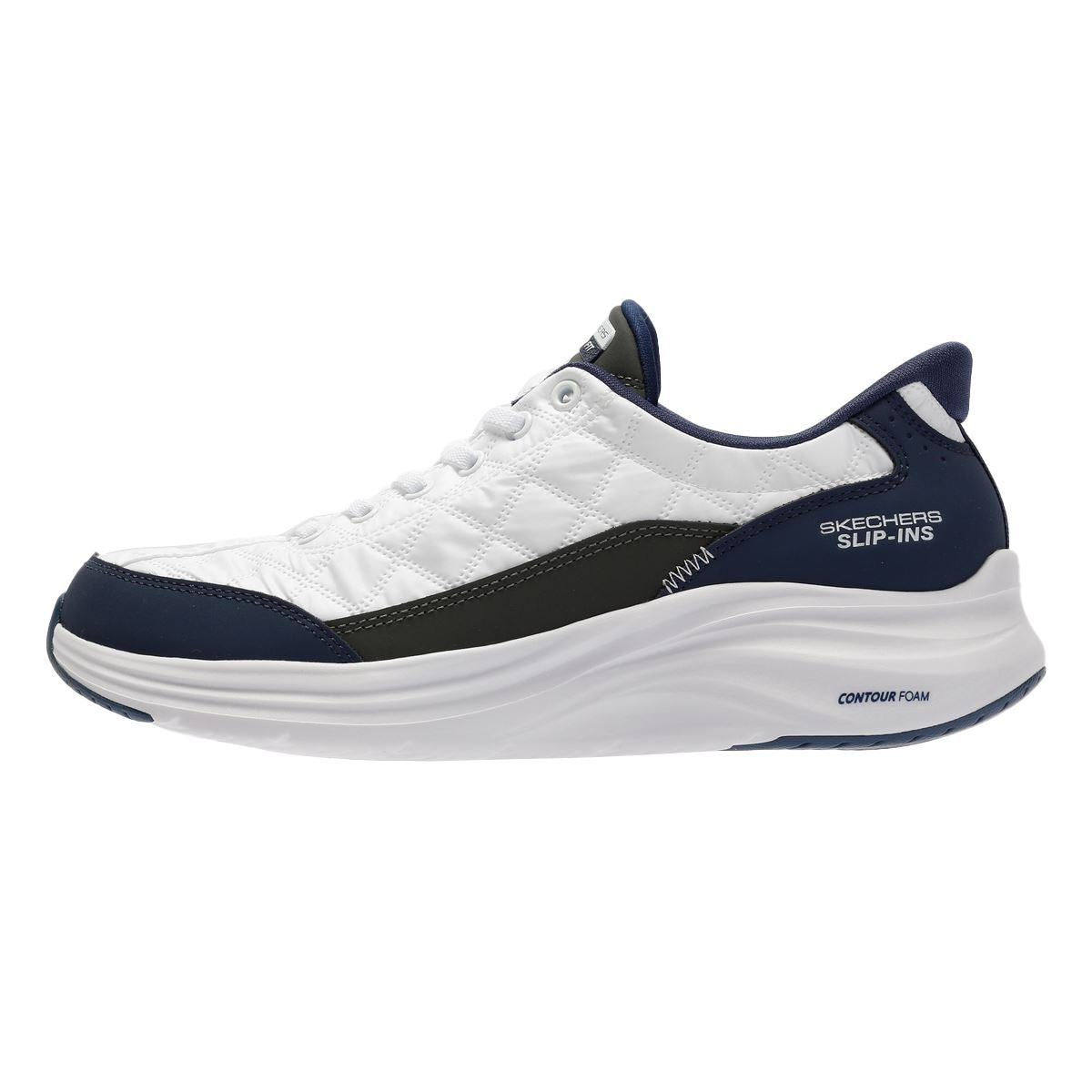 Skechers Slip-Ins Contour Foam Cozy Fit Damen Weiße Sneakers