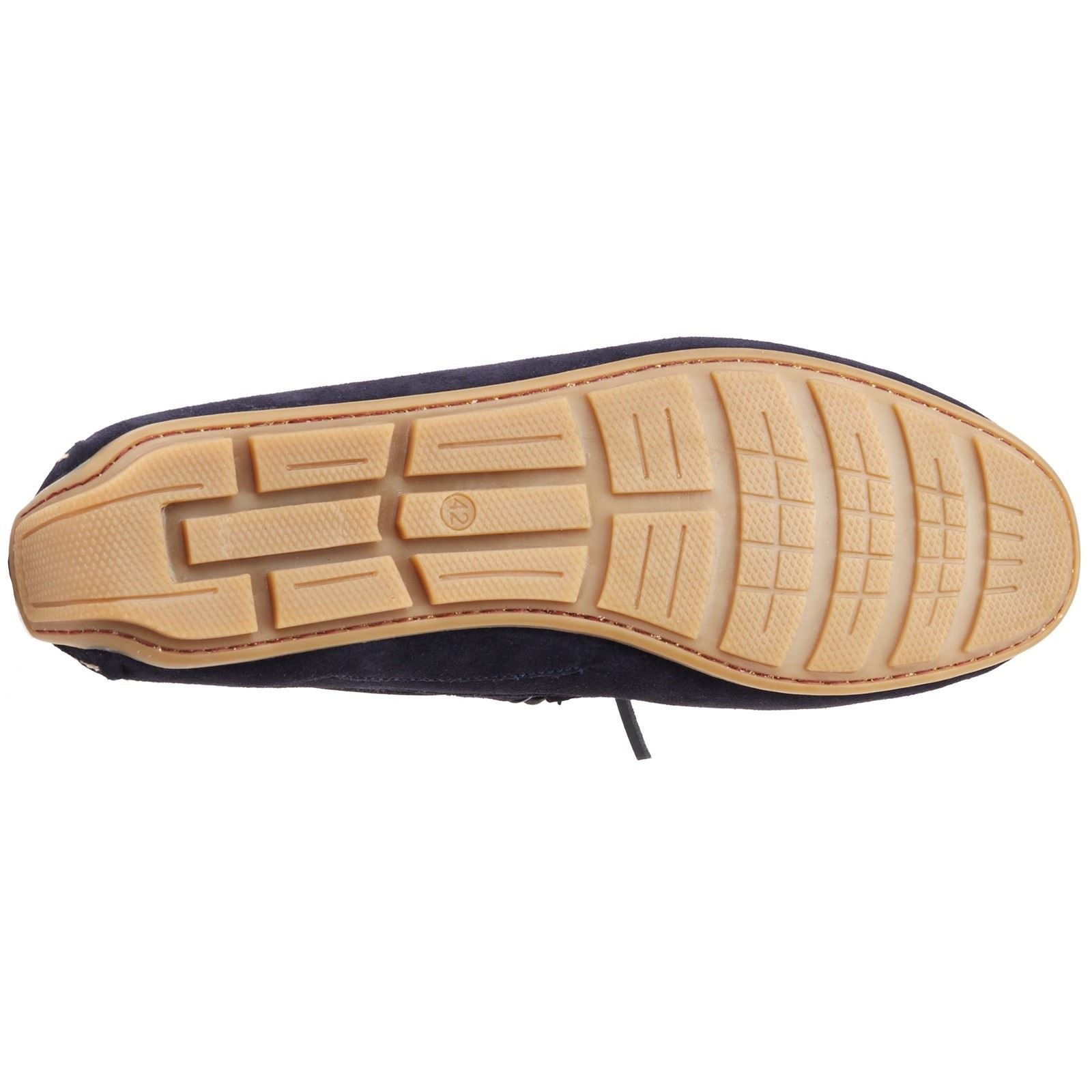 Base London Brooks Leder Herren Marineblaue Loafer