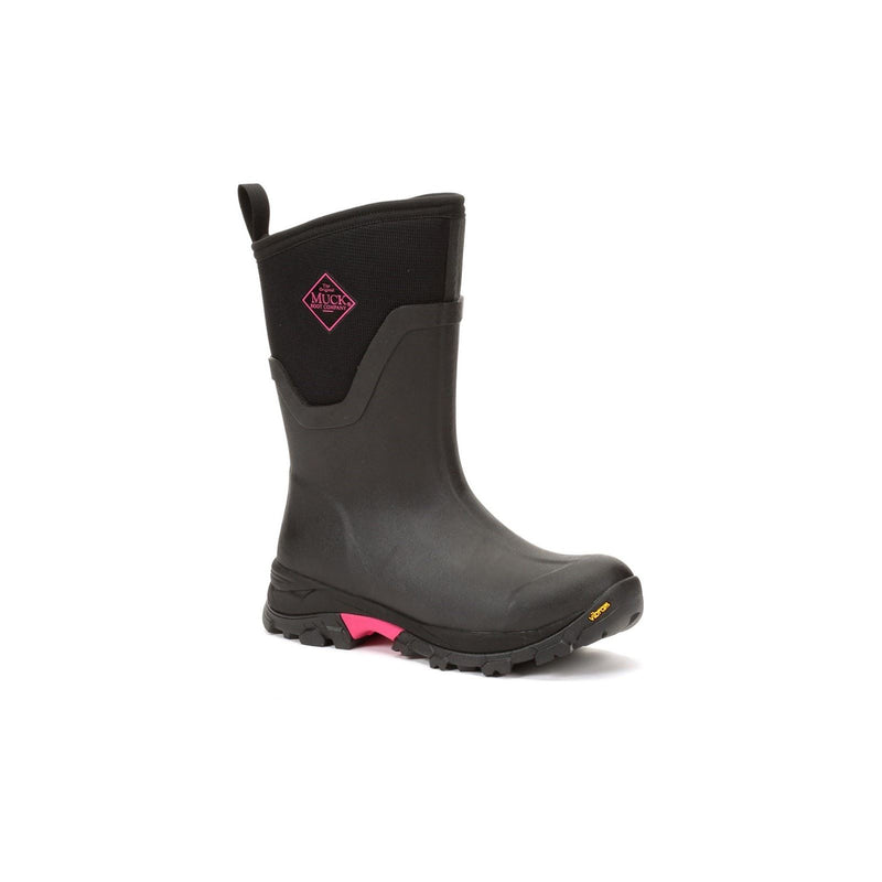 Muck Boots Arctic Ice Mid AGAT Gummistiefel Schwarz/Heißrosa
