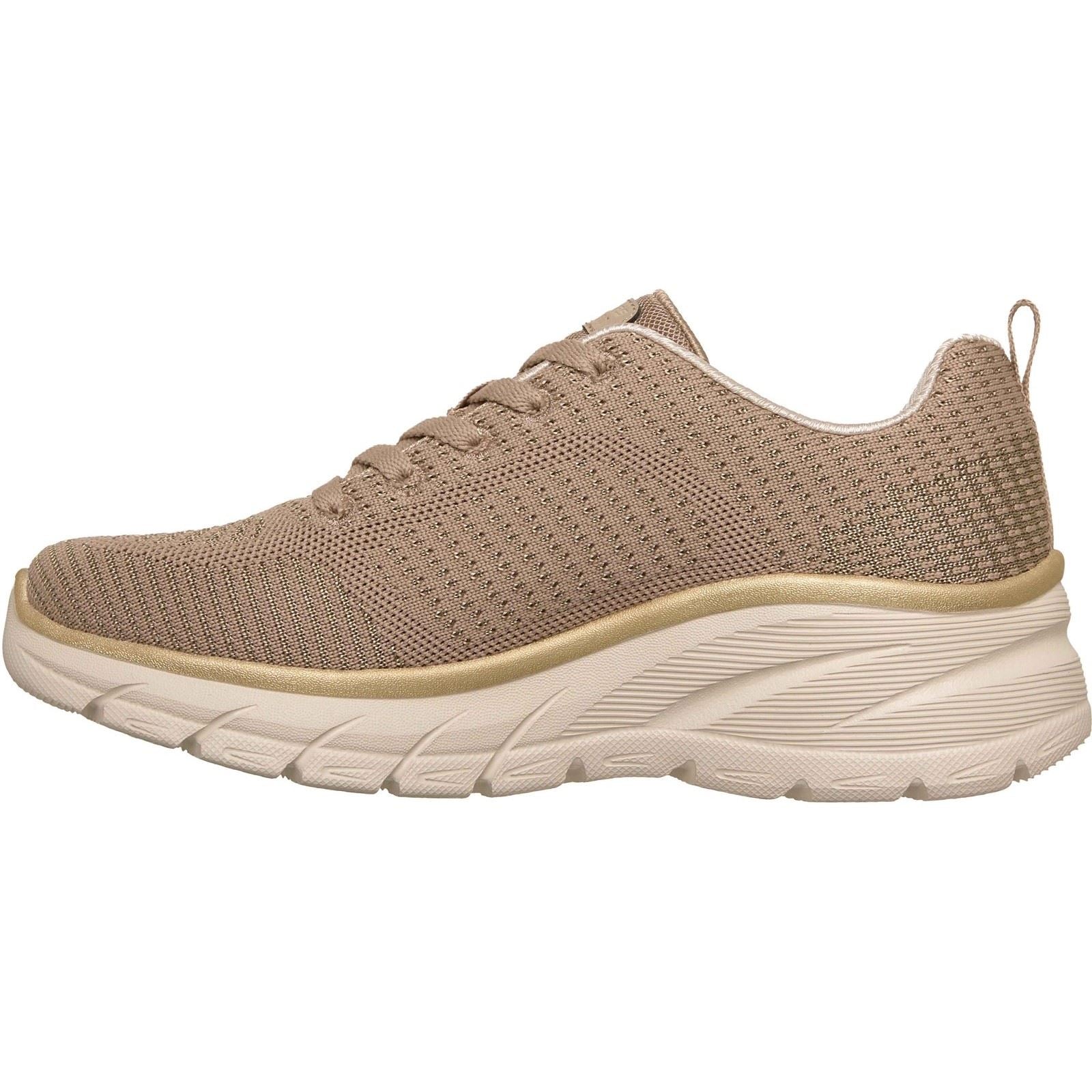 Skechers Fashion Fit 2.0 Polyester Damen Sneaker In Taupe/Gold