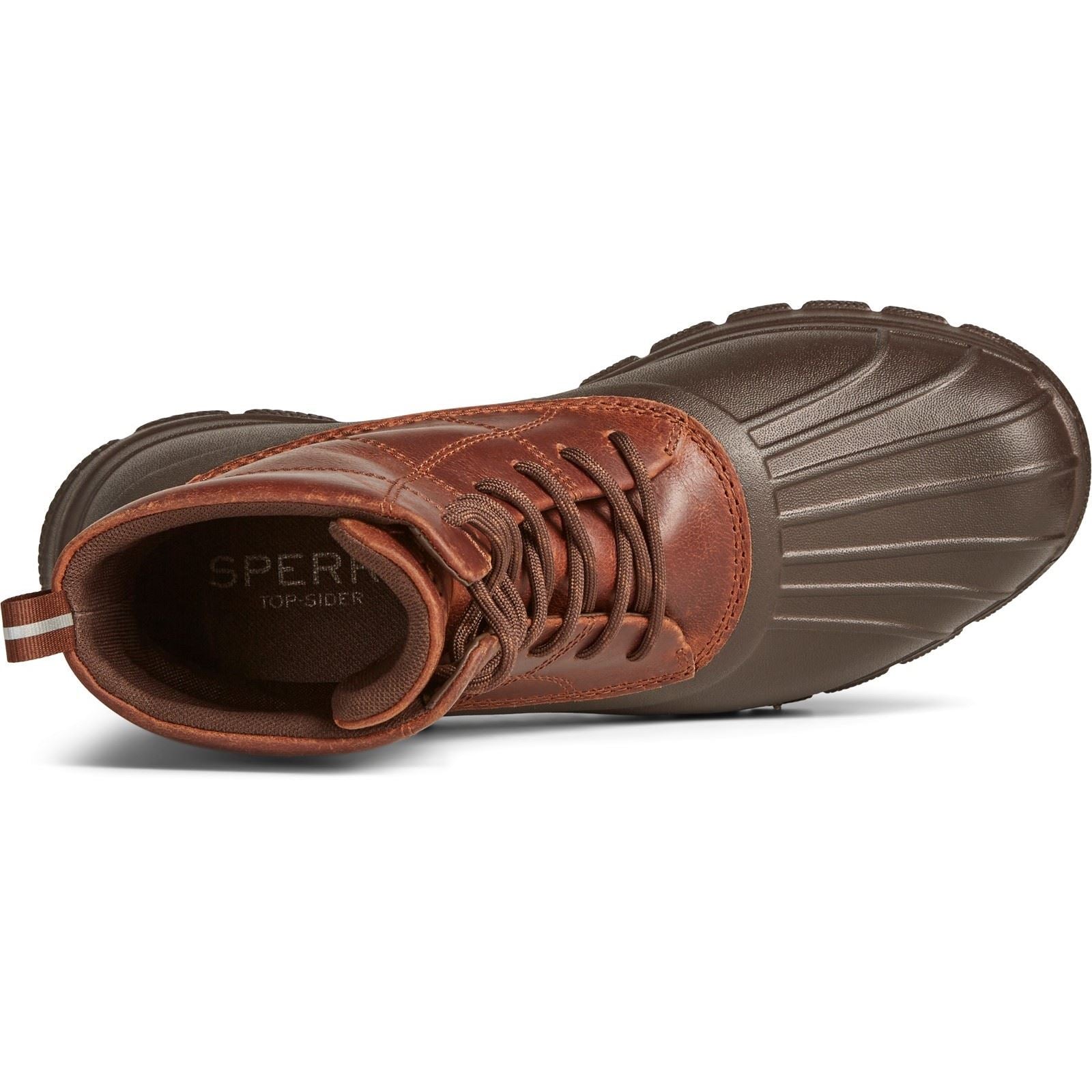 Sperry Duck Float Lederbraune Gummistiefel