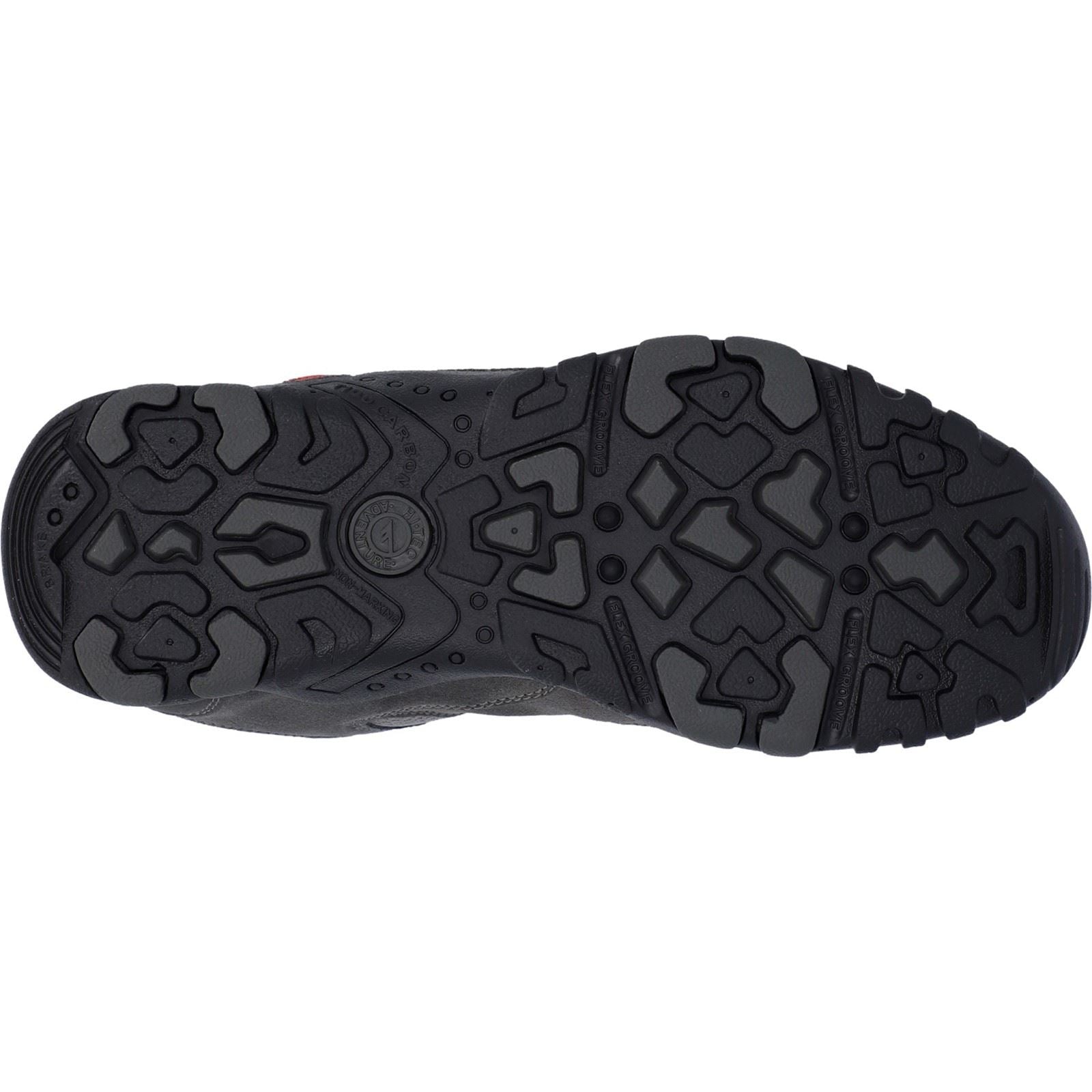 Hi-Tec Quadra II Herren Wanderschuhe Aus Wildleder In Anthrazit/Zingy Rot