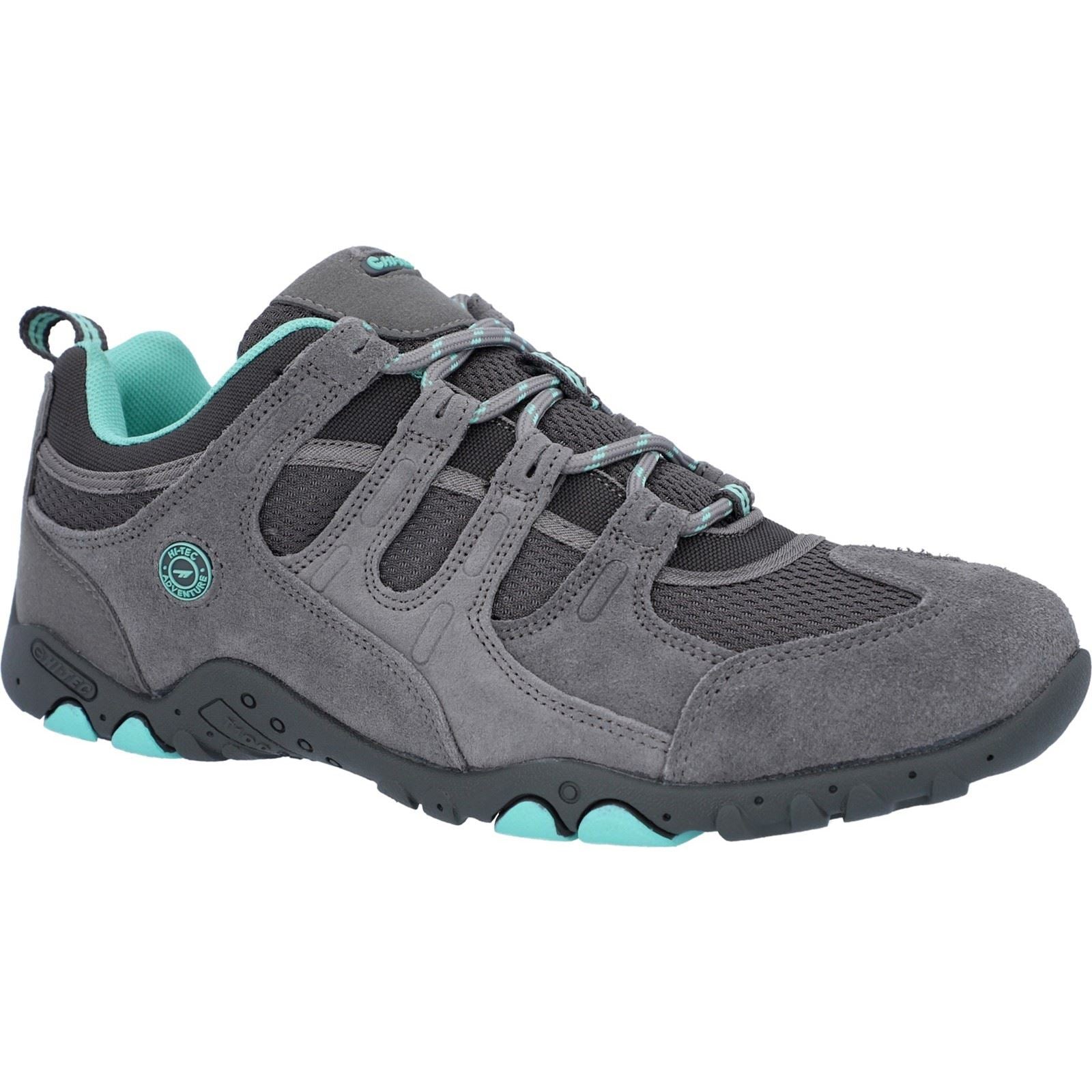 Hi-Tec Quadra II Damen Wanderschuhe Aus Wildleder In Grau/Mint