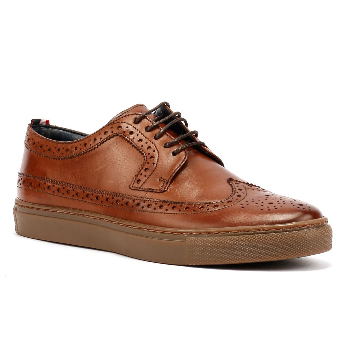Ben Sherman Preston Leder Herren Braune Schnürschuhe
