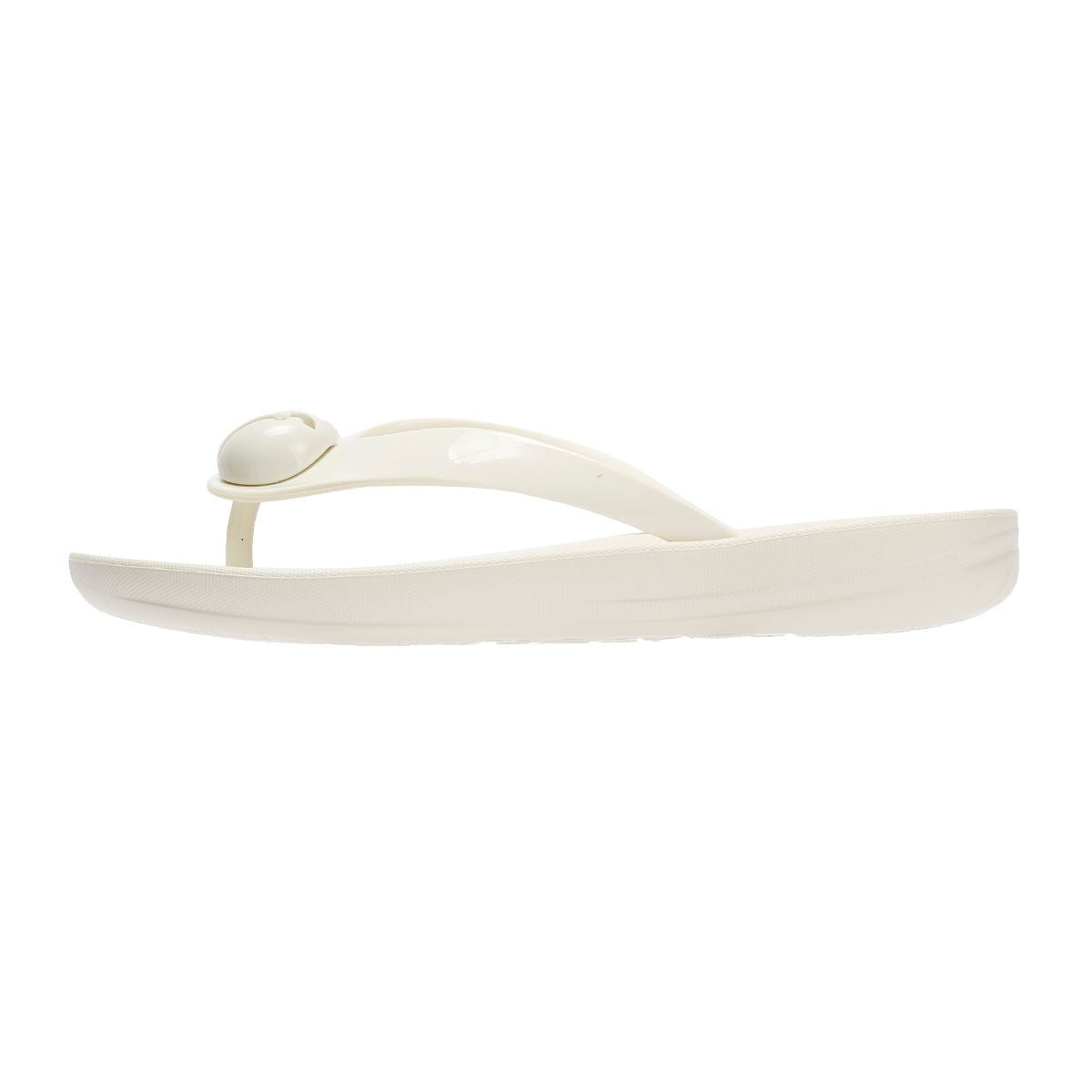 FitFlop Iqushion Glossy Button Damen Flip-Flops In Weiß