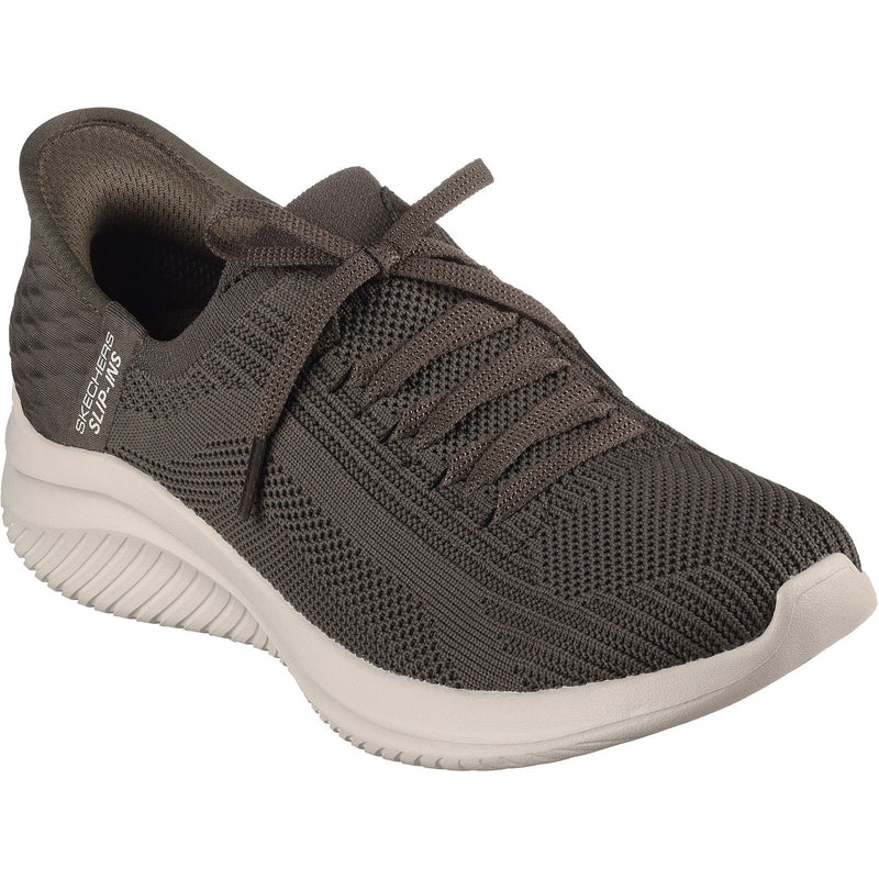 Skechers Ultra Flex 3.0 Brilliant Path Textile Damen Olivgrüne Sneakers