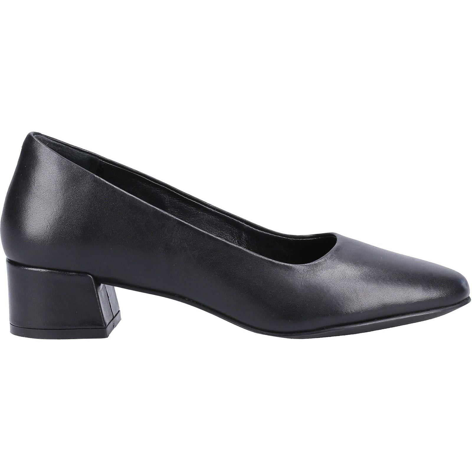 Hush Puppies Alina Court Shoe Leder Damen Schwarze Absätze