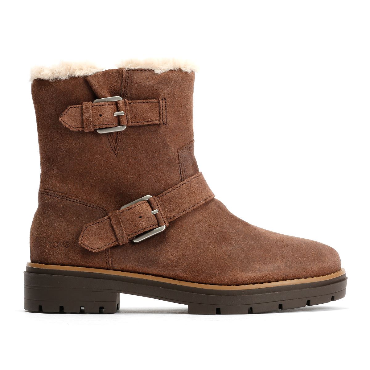 TOMS Ionie Moto Wildleder Damen Braune Stiefel