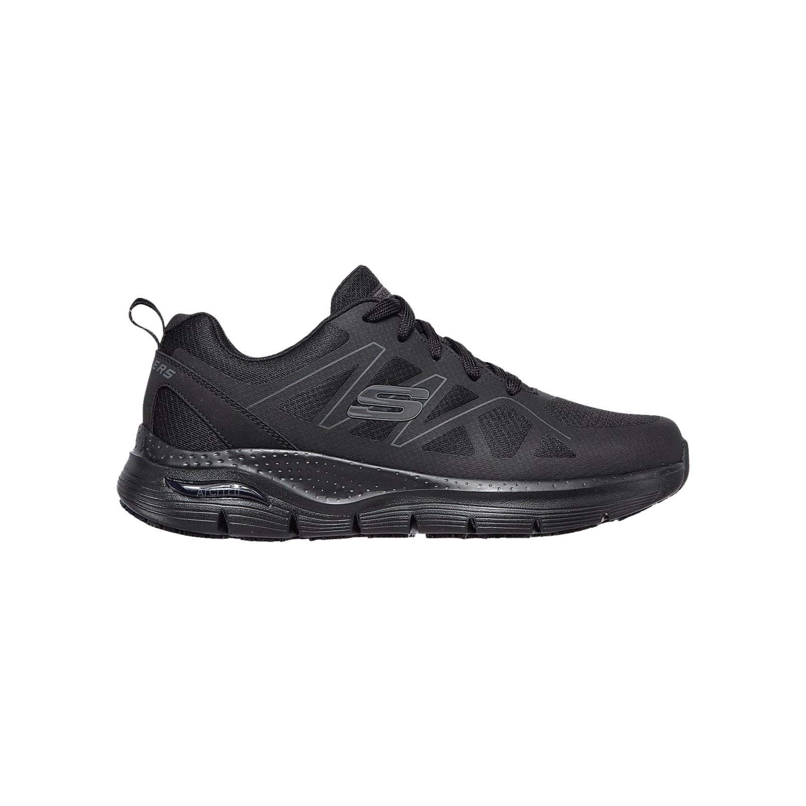 Skechers Workwear Arch Fit SR Axtell Polyester Herren Schwarze Sicherheitssneaker