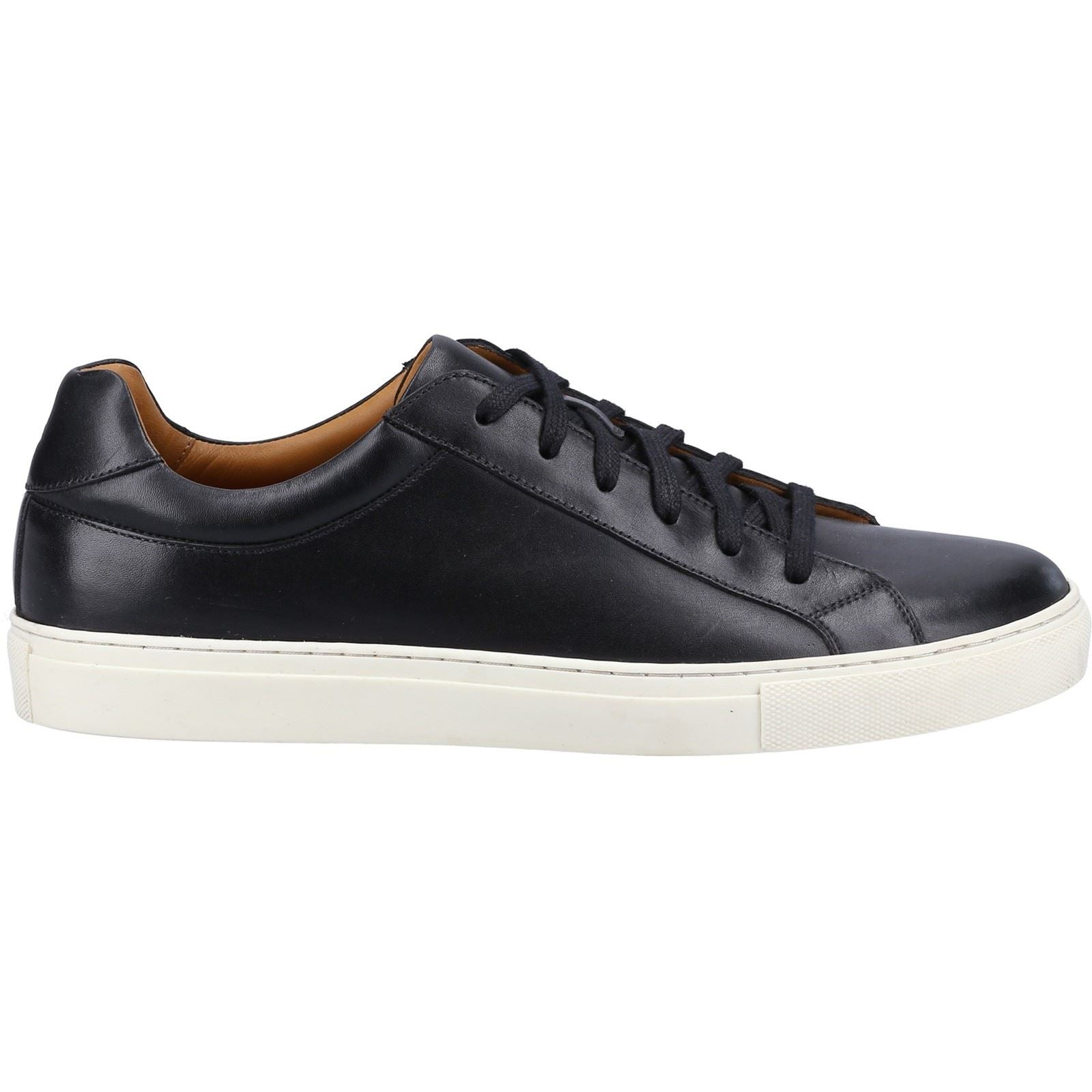 Hush Puppies Colton Schwarze Farbe Ledersneaker Für Herren