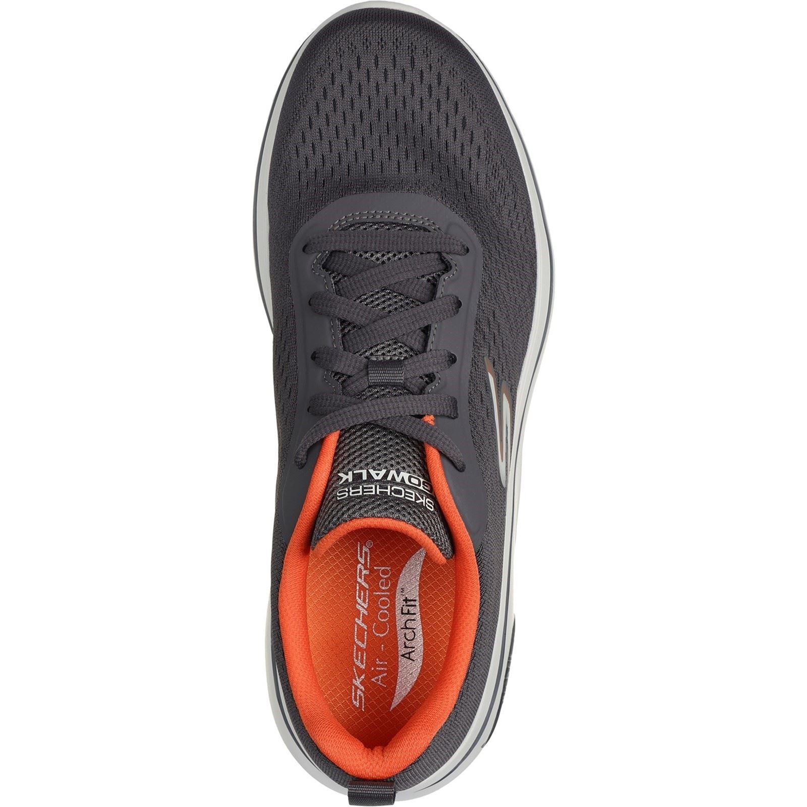 Skechers Go Walk Arch Fit 2.0 Idyllic Herren-Sneaker In Anthrazit/Orange